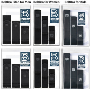 6-Pack Gift Set (2 BeltBro Titan, 2 BeltBro for Women,  2 BeltBro for Kids)