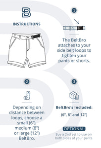 BeltBro's - Ultra Light Weight Belt - Fits All Sizes - Discount (C)