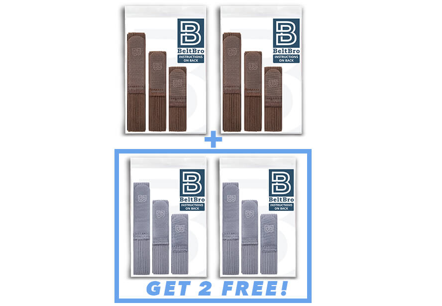 2 Brown / 2 Grey BeltBro Originals (Buy 2 Get 2 FREE!) - DISCOUNT